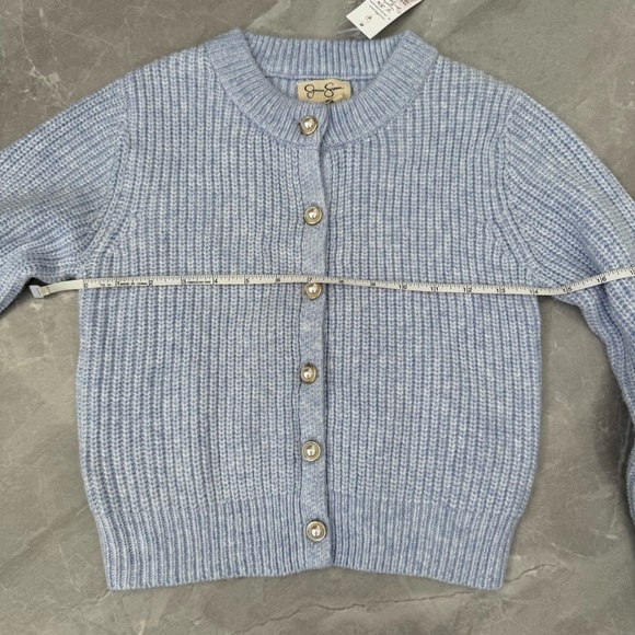 Women’s Jessica Simpson Faux Pearl Button Up Cardigan Knit Sweater Size XS - Picture 13 of 15